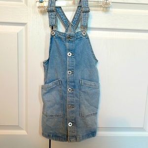 Girls denim dress overalls